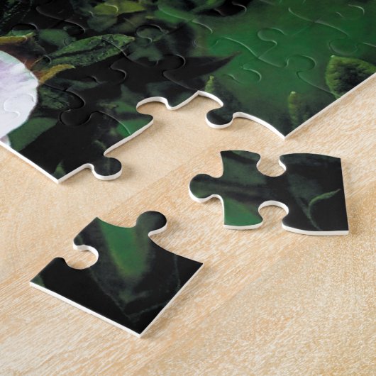 groene roze roze bloemen, Elegant Legpuzzel (Zijkant)
