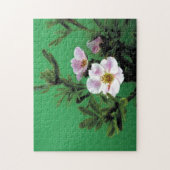 groene roze roze bloemen, Elegant Legpuzzel (Verticaal)