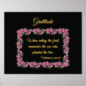 Groene & Roze Rozen Dankbaarheid Folie Afdrukken (Voorkant)