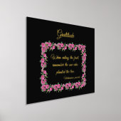 Groene & Roze Rozen Dankbaarheid Folie Afdrukken (Laagn)