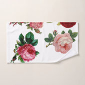 Groene roze rozen handdoek (Handdoek)