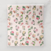 Groene roze rozen Kaarten voor weddenschappen Plaatskaartje (Binnenkant ongevouwen)