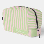 Groene & Roze Strepen Abstract Retro Toilettasje (Rechterhoek)