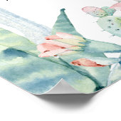 Groene roze Taco Bout een Baby Baby shower Welkom Poster (Hoek)