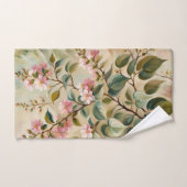Groene Roze Tak Badhanddoeken Bad Handdoek (Handdoek)