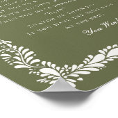 Groene Roze Talavera Tegel Dont Zeg Baby shower Sp Poster (Hoek)