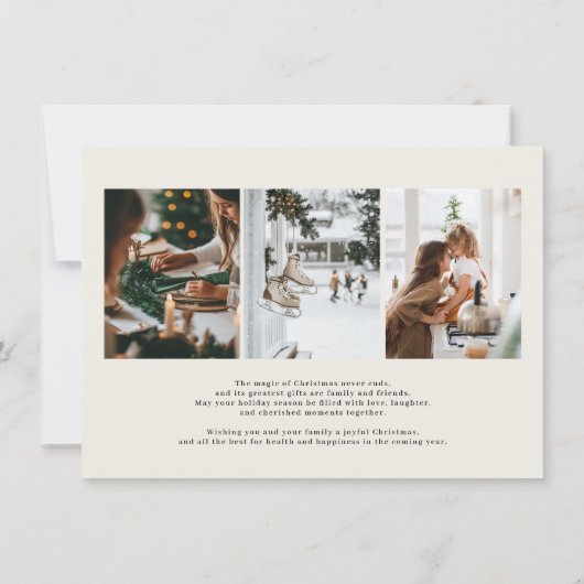 Groene & Roze Tartan | Coquette-boog monogram Feestdagenkaart (Achterkant)