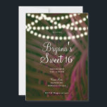 Groene Roze Tropische Palmbladeren & Lichten Sweet Kaart<br><div class="desc">Aanpassen voor elk evenement</div>