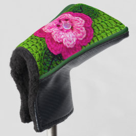 Groene roze ventilatorontwerper haakdruk golfheadcover