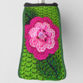 Groene roze ventilatorontwerper haakdruk golfheadcover (Draai 90)