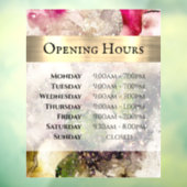 Groene roze Waterverf die het Venster van Uren ope Raamsticker (Vel 3)