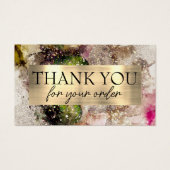 Groene roze waterverf visitekaartje (Voorkant)