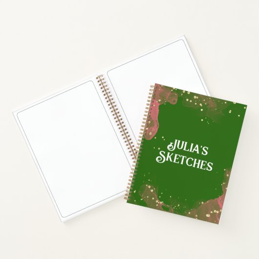 Groene Roze Wervel Gepersonaliseerd Boek voor Sche (Binnen)