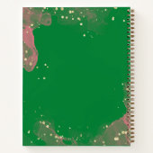 Groene Roze Wervel Gepersonaliseerd Boek voor Sche (Achterkant)