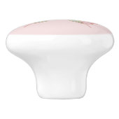 Groene Roze Witte Munt Vlinder Keramische Knop (Zijkant)