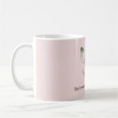 Groene Roze Witte Munt Vlinder Koffiemok (Links)