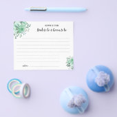 Groene rozen advies voor koppel bruids douche kaar flyer (Enkel)