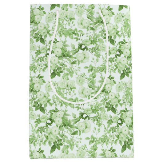 Groene Rozen  Botanische Tuin Medium Cadeauzakje (Voorkant)