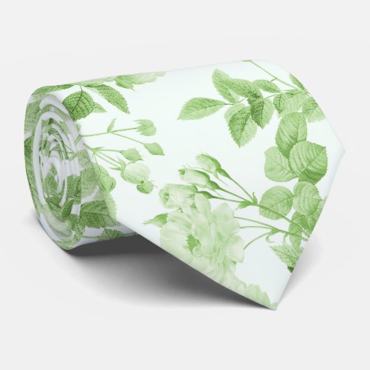 Groene Rozen  Botanische Tuin Stropdas (Opgerold)