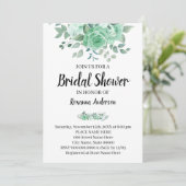 Groene Rozen Bruidsfeest Landelijke Stijl  Kaart (Staand voorkant)