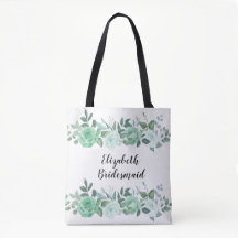 Groene Rozen Gepersonaliseerde Bridesmaïde Canvas