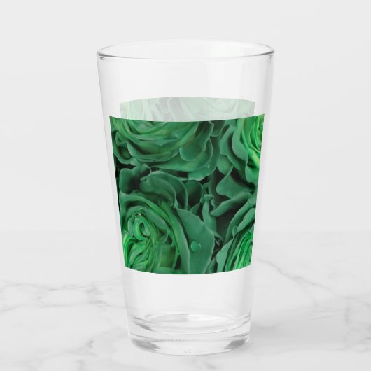  groene Rozen Glas (Achterkant)