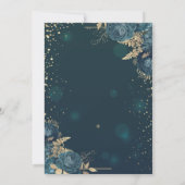 Groene Rozen, Gouden Tiara, Diamonds Quinceañera Kaart (Achterkant)