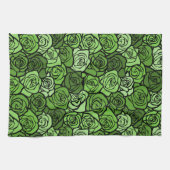 groene rozen Handdoek (Horizontaal)