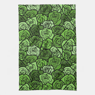  groene rozen Handdoek