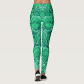 Groene Rozen Leggings (Achterkant)