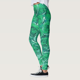 Groene Rozen Leggings