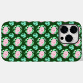 Groene Rozen, monstera & doezelpatroon Case-Mate iPhone Case (Achterkant (horizontaal))