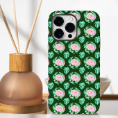 Groene  Rozen, monstera & doezelpatroon Case-Mate iPhone Case