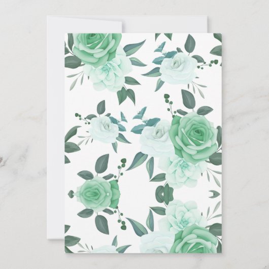 Groene Rozen  Niets ingewikkelds, gewoon liefdesvl Kaart (Achterkant)