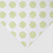 Groene rozen op witte tissue paper tissuepapier (Detail)