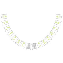 Groene rozen posy vrijgezellenfeest foto bunting vlaggetjes