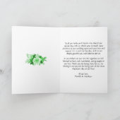 Groene Rozen Romance Elegant Zilveren Bruiloft Bedankkaart (Binnen)