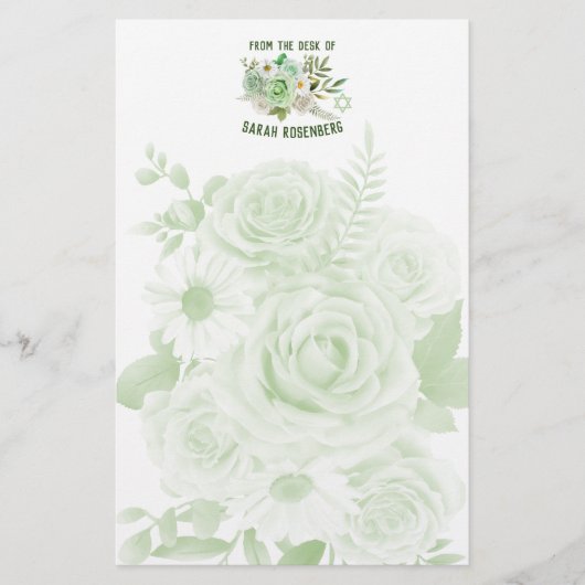 Groene Rozen voor 5,5 x 8,5-inch papier (Voorkant)