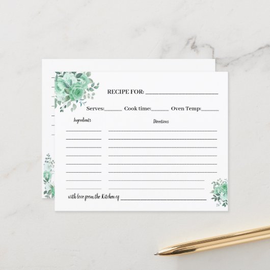 Groene Rozen Vrijgezellenfeest Kaart ontvangen (Voorkant / Achterkant in situ)