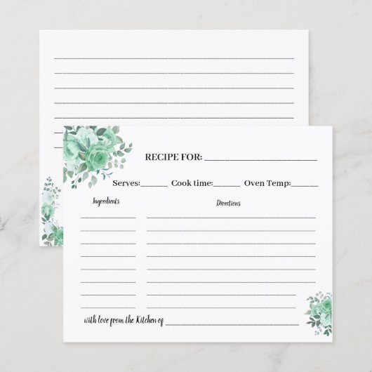 Groene Rozen Vrijgezellenfeest Kaart ontvangen (Voorkant / Achterkant)