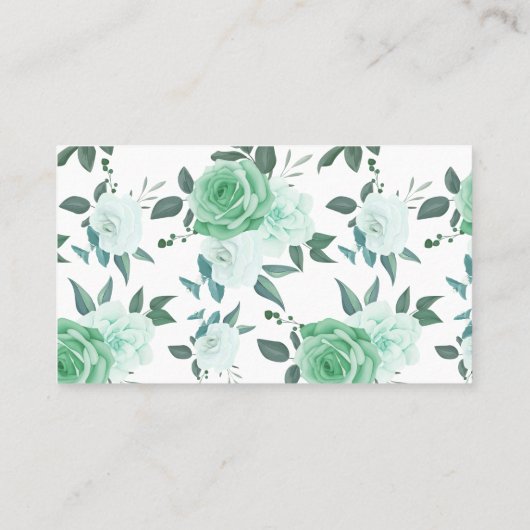 Groene Rozen Wijn Raffle Ticket Vrijgezellenfeest (Achterkant)