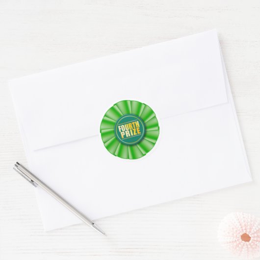 groene rozet vierde prijs sticker (Envelop)