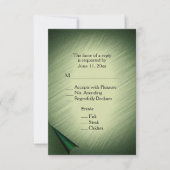Groene RSVP-kaart weergeven met menu (Voorkant)