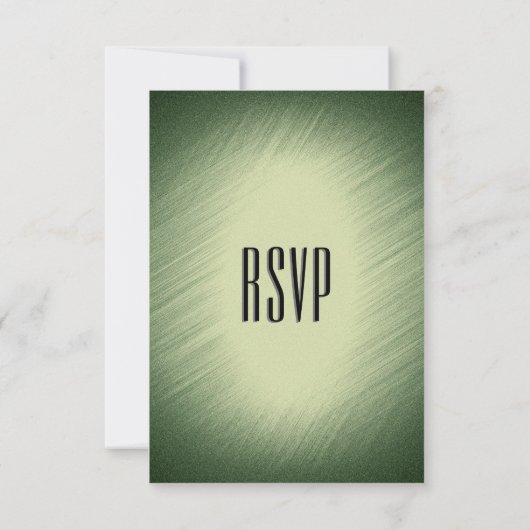 Groene RSVP-kaart weergeven met menu (Achterkant)