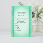 Groene RSVP van de Klasse van de legant met Menu (Staand voorkant)