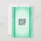 Groene RSVP van de Klasse van de legant met Menu (Achterkant)