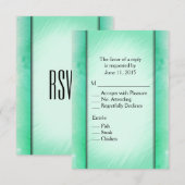 Groene RSVP van de Klasse van de legant met Menu (Voorkant / Achterkant)