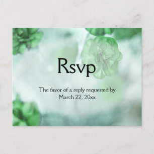 Groene RSVP w Entree Choices Uitnodiging Briefkaart