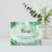 Groene RSVP w Entree Choices Uitnodiging Briefkaart (Staand voorkant)