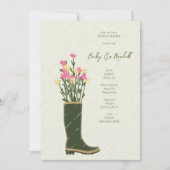 Groene Rubber Boot Vaas | wilde-bloem-Vrijgezellen Kaart (Voorkant)